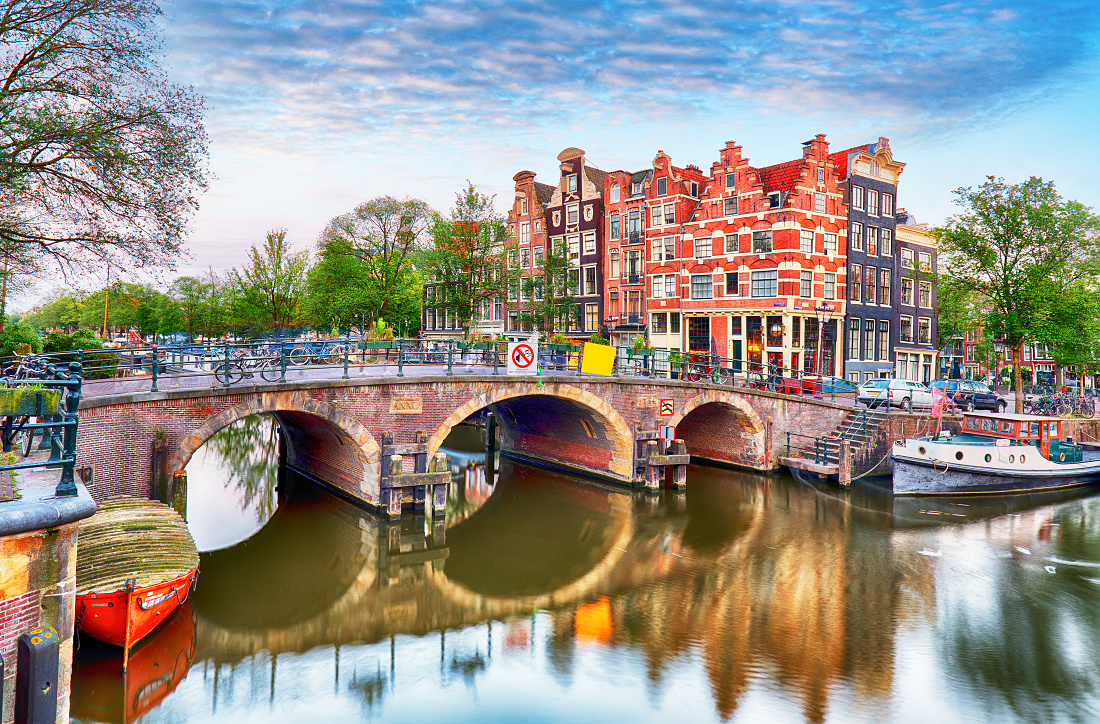 Bridges over canals in Amsterdam