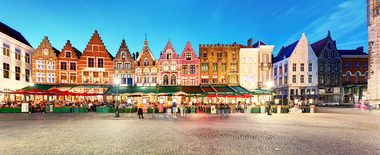 Bruges - Panorama of Market place