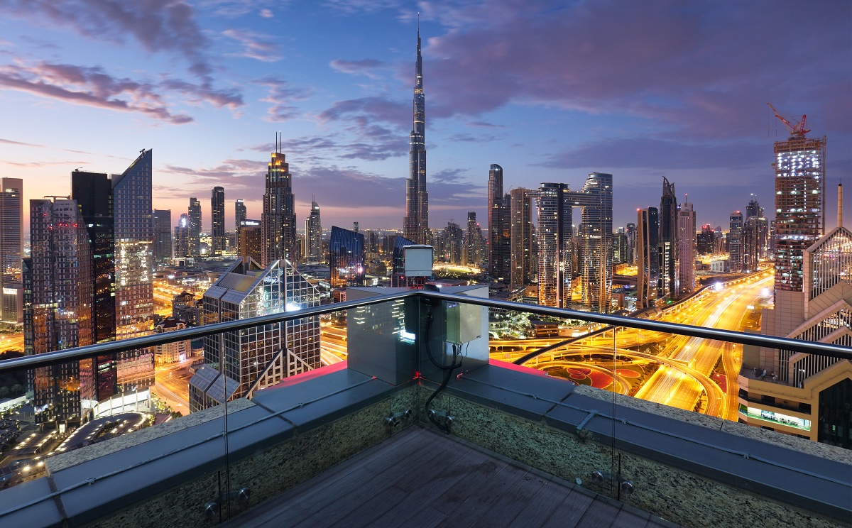 Dubai skyline from Shangrli La hotel