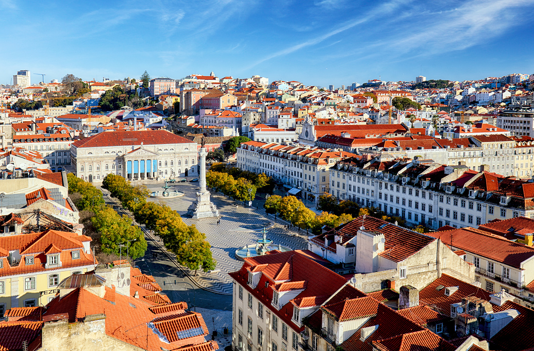 Lisbon skyline from Santa Justa Lift