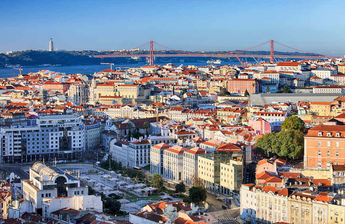 Lisbon skyline - Rossio square