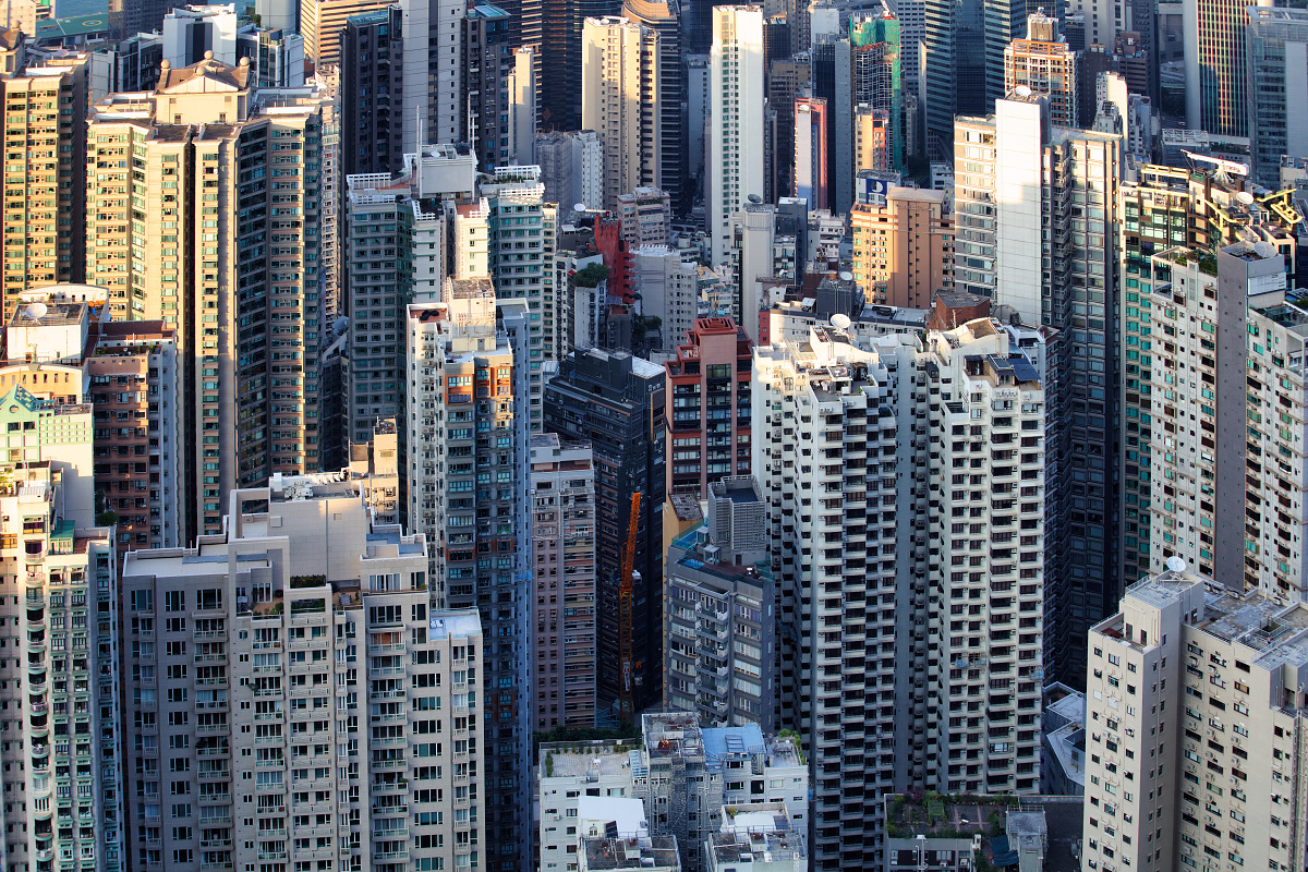 Modern residential building in Hong Kong