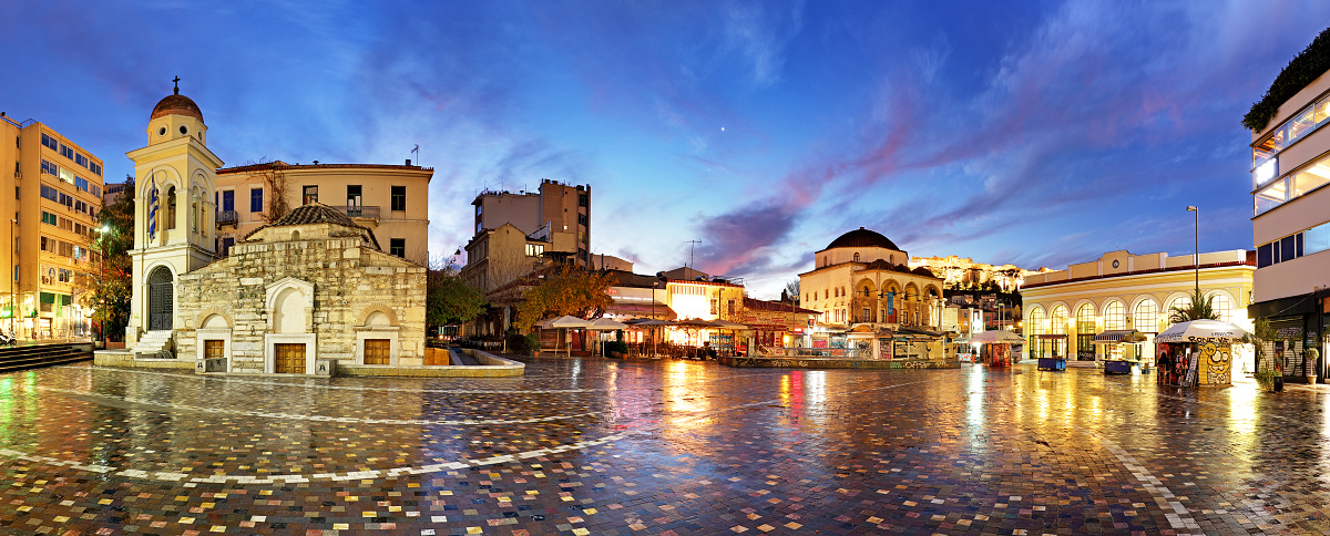 Monastiraki Square at night