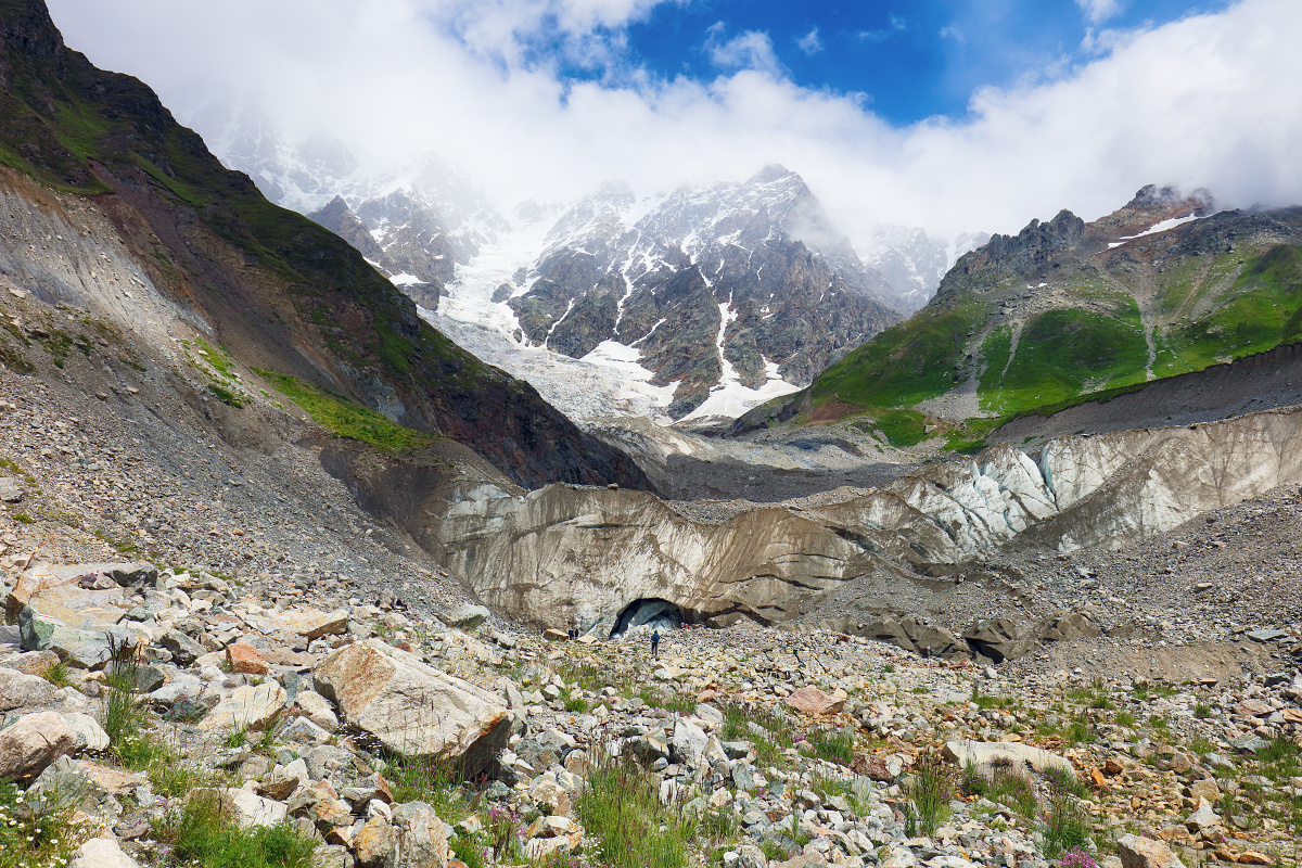 Mount Shkhara and glacier 