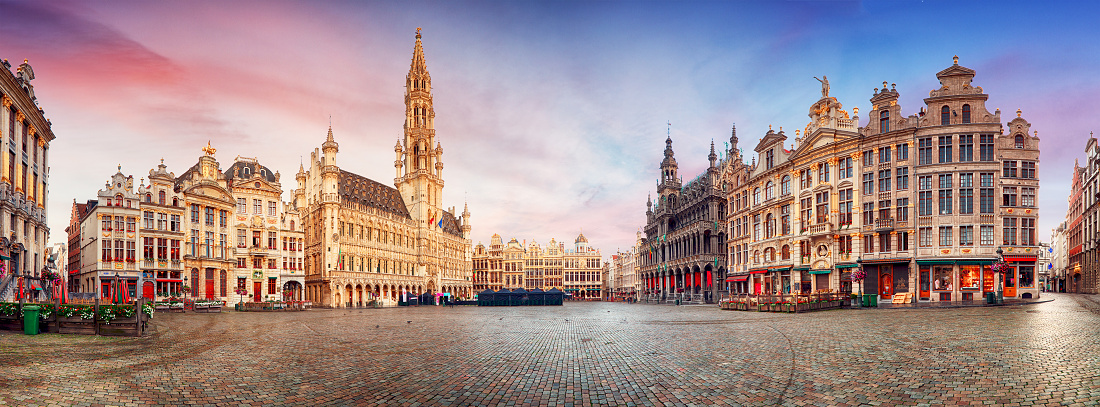 Panorama of Grand Place in Brussels