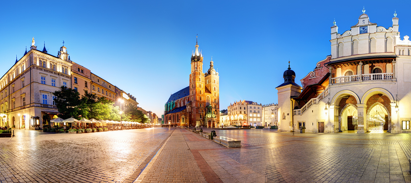Panorama of Krakow - Market Square