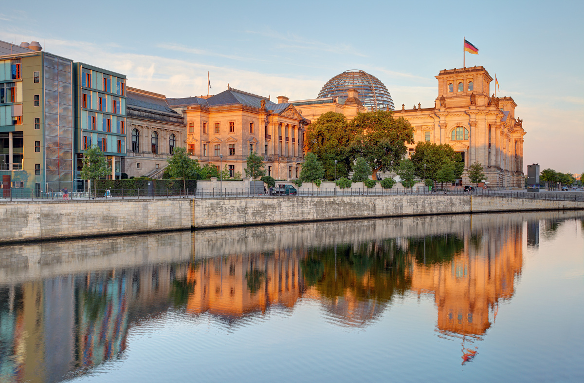 Reichstag at sunrise