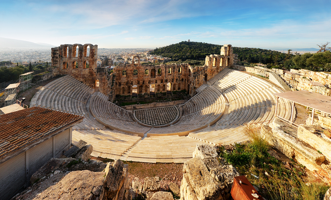 Ruins of theater of Herodion Atticus
