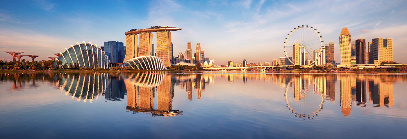 Singapore sunrise panorama