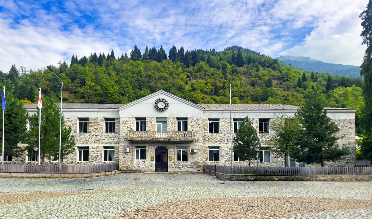 Square in Lentekhi village
