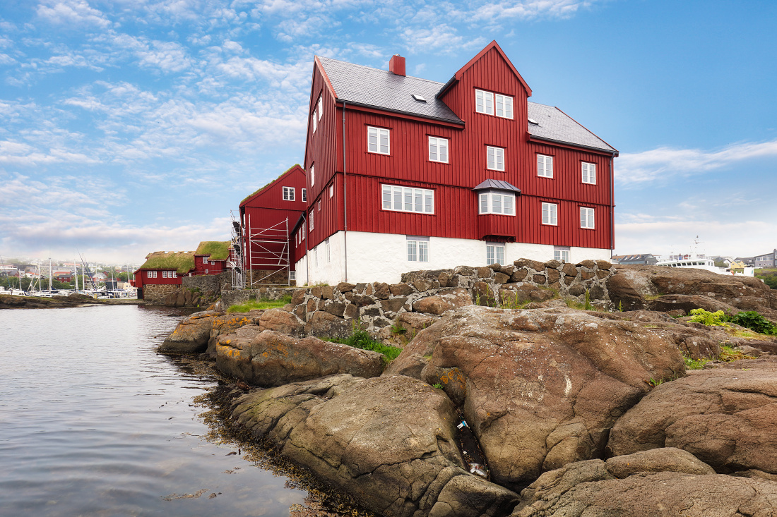 Traditional buildings in Tinganes, Torshavn