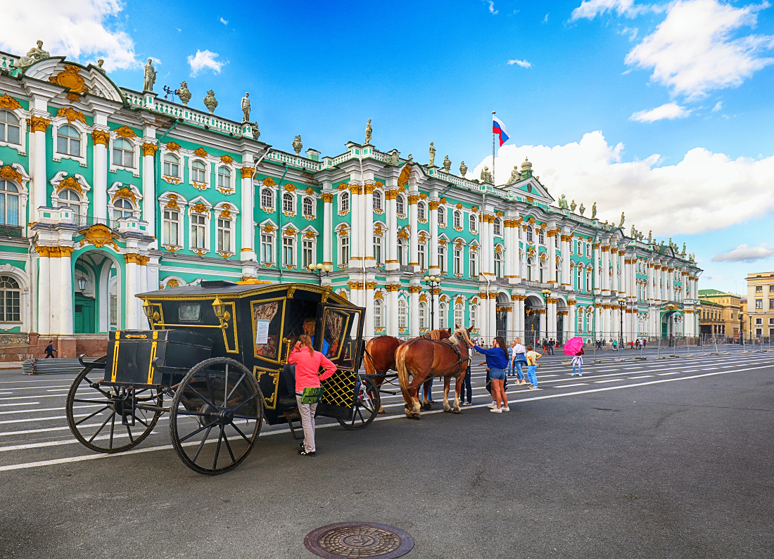 Winter Palace with horses
