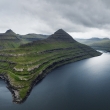 Aerial panorama of mountains - Eysturoy