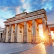 Brandenburg gate at sunrise
