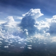 Búrkové mraky z lietadla