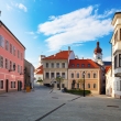 Cozy little baroque square in Győr