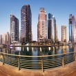 Dubai Marina panorama at sunrise