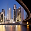 Dubai skyline with bridge