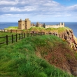 Dunnottar castle with sea coast in Scotland
