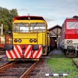 Dva vlaky v depe