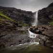 Fossa Waterfall on island Streymoy