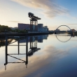 Glasgow panorama with Clyde river