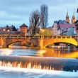 Nuremberg with river Pegnitz