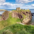 Panorama of Dunnottar castle, Scottish coast