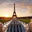 Panorama with Eiffel tower.