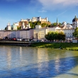 Salzburg castle with river Salzach